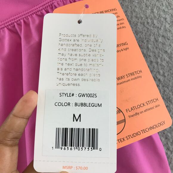 New X by Gottex pink mini skirt lined in pink size M - Picture 4 of 12